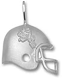 Arizona State Sun Devils Solid Sterling Silver Sparky Helmet Pendant