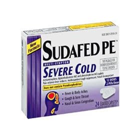 Sudafed PE Severe Cold formula Caplets - 24 Each