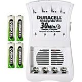 Duracell CEF90NC 30 Minute Charger with 4 AA NiMH Rechargeable Batteries