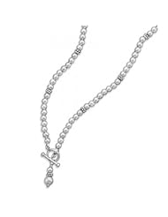 MMA Silver - 16 inch 4mm Sterling Silver Bead Toggle Necklace
