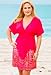 swimsuitsforall Women's Gold Foil Kimono Dress