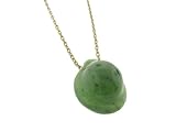 Organic Jade Drop Necklace in 18kt Gold by Ten Thousand Things
