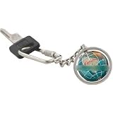 Bahama Blue Gemstone Globe Key Chain