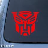 TRANSFORMERS AUTOBOT - Car, Truck, Notebook, Vinyl Decal Sticker #1036 | Vinyl Color: Red
