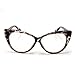 ReFaXi Retro Vintage Women's Eyeglasses Cat Eye Plastic Frame Glasses Lens - Black (color2)