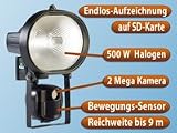 Produkt-Bild: Visortech 500W Halogenstrahler mit SD-Color-Kamera & Bewegungsmelder