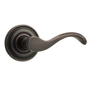 Baldwin 5455.402.PASS Wave Lever Passage Entry Set, Distressed Oil Rubbed Bronze by 