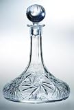 PINWHEEL CRYSTAL SHIPS DECANTER - PINWHEEL 24% CRYSTAL 32 OZ. SHIPS WINE DECANTER - decanter
