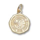 South Florida Bulls Solid 14K Gold Seal 1/2'' Pendant