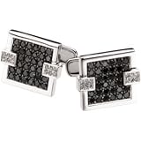 2 ct tw Black & White Diamond Cuff Links