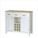 Hutch-Style Buffet- White/ Natural