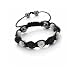 Bling Jewelry Shamballa Bracelet Unisex Black Swarovski Crystal Beads 12mm