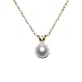 14k Yellow Gold 6.5-7mm Freshwater Cultured Pearl Pendant, 18"