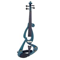VIOLINSMART Full Size 4/4 Blue Silent Electric Violin with Accessory Complete Set