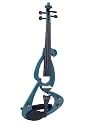 VIOLINSMART Full Size 4/4 Blue Silent Electric Violin with Accessory Complete Set