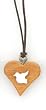 Necklace - Heart Shape with Dove - 3/4in. Height