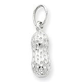Sterling Silver Solid Small Peanut Charm