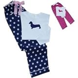 Dachshund Miniature Ladies Polka Dot PJs