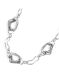 Oxidized Abstract Link Necklace