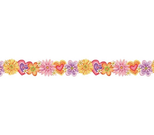 Flower and hearts Die Cut Wallpaper Border Reviews