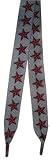 Foot Galaxy 54" Gray Lace with Red Star Shoe Laces