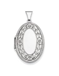 Genuine IceCarats Designer Jewelry Gift Sterling Silver Oval Locket