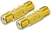 Pair of 24k Gold Plated RCA (Phono / Cinch) In-line connectors Image
