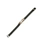Stainless Steel Engraved Bracelet with Black Rubber Band