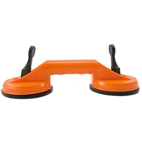 Tooluxe 4-3/4 Inch Double Handle Suction Cup for Glass, Dent