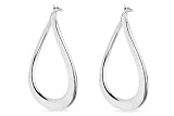 Sterling Silver Wavy Perfect Hoop Earrings by Charles Garnier