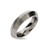 Eve's Addiction Dome Shaped Stainless Steel Wedding Band