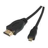 xubix Micro HDMI Micro-HDMI Kabel für Google Nexus 10, HDMI Anschlusskabel an Ihr TV Gerät anzuschließen, Micro HDMI (Type D) auf HDMI (Type A), vergoldete Kontakte - 2 Meter