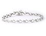 White Gold and Diamond Heart Link Bracelet