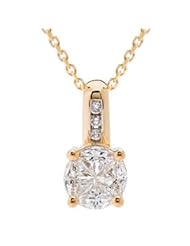Quattour for Amoro Diamond Necklace in 18kt Yellow Gold