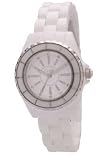 Kahuna KLB-0017L Ladies White Polycarbonate Bracelet Round Stainless Steel Head Casing White Dial With Diamante Watch