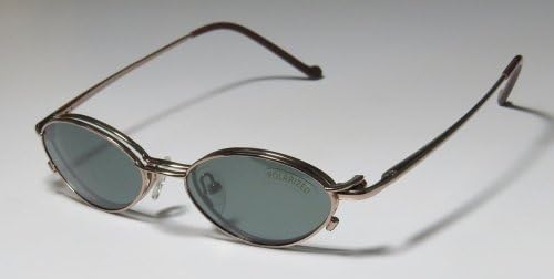 new season & genuine - MAGNETIC EYEWEAR 800 47-17-140 GOLD COLOR POLARIZED CLIP-ON SUN LENSES SPRING HINGES FULL RXABLE PRESCRIPTION CARE READY FRAMES/EYE WEAR/EYE GLASSES/EYEGLASSES