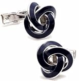 Blue Enamel Knot Cufflinks