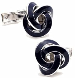 Blue Enamel Knot Cufflinks