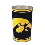 Iowa Hawkeyes Tapered Metal Wastebasket