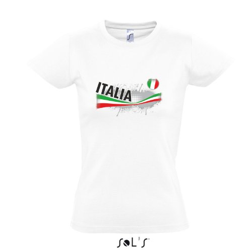 Fanshirt-Damen ITALIA, Italien Ländershirt EM / WM Trikot S-XXL , White , S Fanshirt-Damen ITALIA, Italien Ländershirt EM / WM Trikot S-XXL , White , S