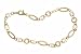 Jewelry : 14K Yellow Gold Open Circle and Oval Link Bracelet, 7.5