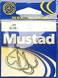 O'Shaughnessy AA Sz1/0 1 bag of 8Hks Duratin - Mustad Hooks 9175D-1/0 pc/27, Fishing Hooks