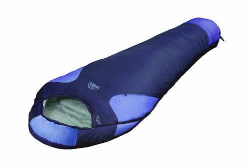 Lestra Schlafsack Mount Everest Base 210 cm x 80 cm x 50 cm, nachtblau/taubenblau, links, SSMTEDV18G210