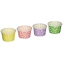 Outside the Box Papers Pink Purple Yellow and Green Polka Dot Candy Nut Cups Mini Cupcake Birthday Baby Shower Easter Party Supply 48 Ct. Outside the Box Papers