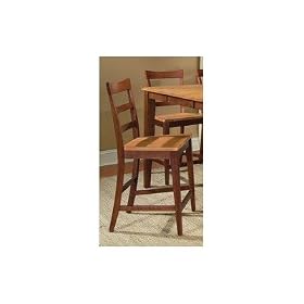 Click here to buy Bristol Point Counter Stool with Ladderback in Honey Chestnut [Set of 2] by A-America.