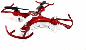 New X6 Nano Mini Quadcopter Drone Red with LED Lights and Propeller Guards, larger style remote control complete with spare parts and charger, makes a great gift! 2.4Ghz Nano RC 4CH 6 Axis Gyro