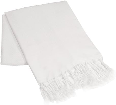 Scents and Feel 100-Percent Cotton Fouta Towel, White, 78/38