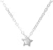 Jo for Girls Silver Children's Polished Star Slider Pendant on 14
