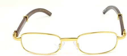 Stylish Wooden and Golden Framed Eyeglasses | WD103CL