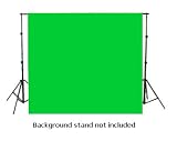 Chromakey Green Muslin Backdrop 6 x 9 feet with 2 Muslin Clamps